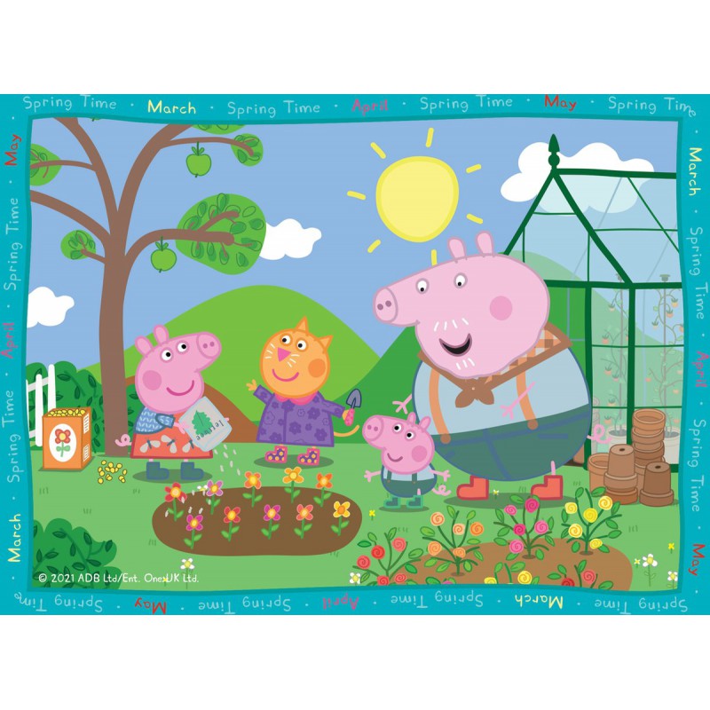 Peppa Pig, Vier seizoenen 12+16+20+24 stukjes Ravensburger