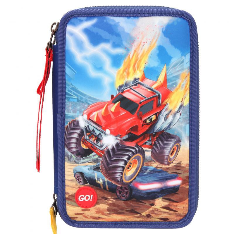 Monster Cars 3-vaks etui LED Monster Truck
