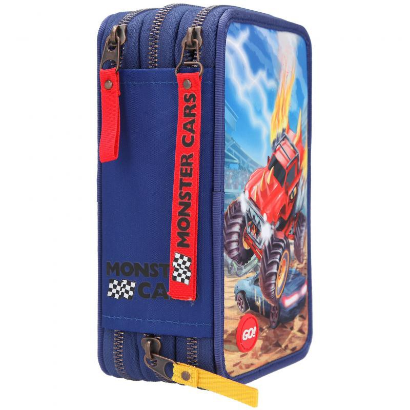 Monster Cars 3-vaks etui LED Monster Truck