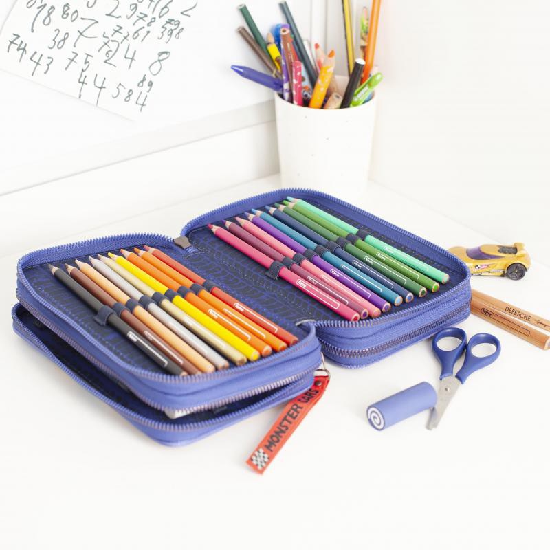 Monster Cars 3-vaks etui LED Monster Truck