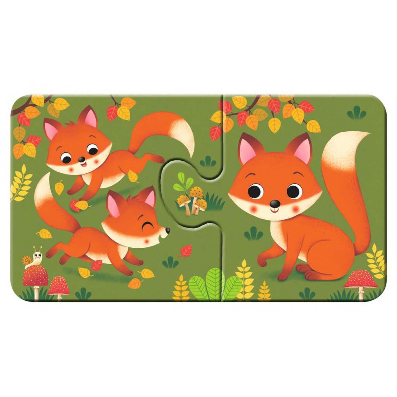 Dieren en hun kleintjes 9x2 stukjes ravensburger