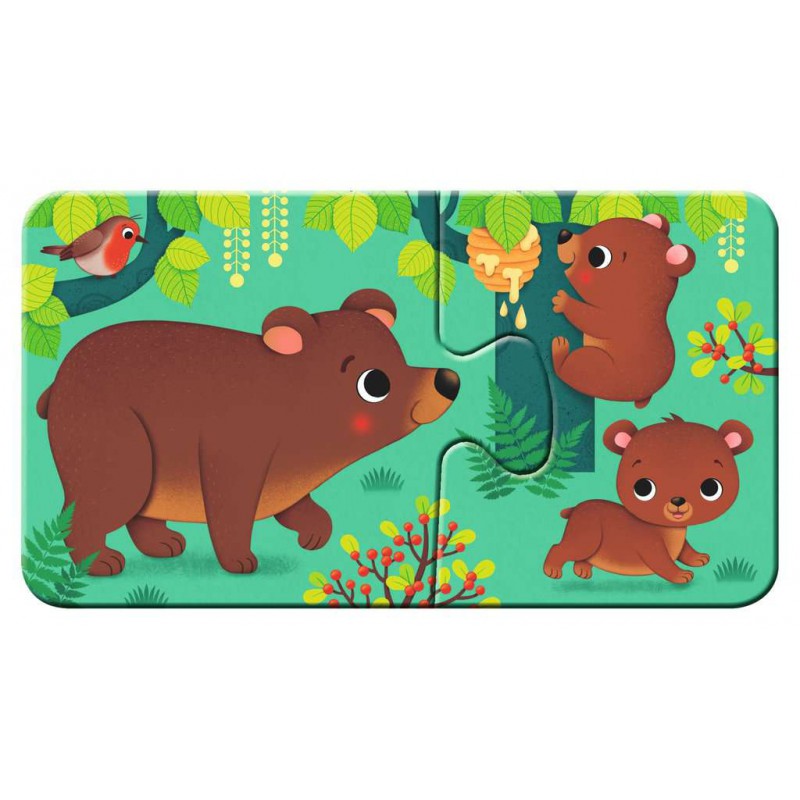 Dieren en hun kleintjes 9x2 stukjes ravensburger