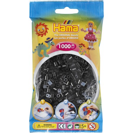 Hama strijkkralen - 1000 stuks - Zwart