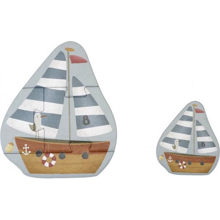 6 in 1 vormen Puzzel Sailors Bay - Little Dutch