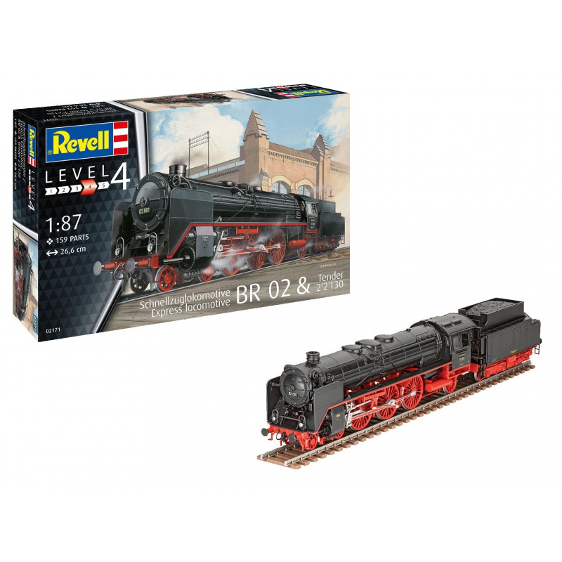 Sneltrein locomotief BR 02 & tender 2'2'T30 1:87, Revell
