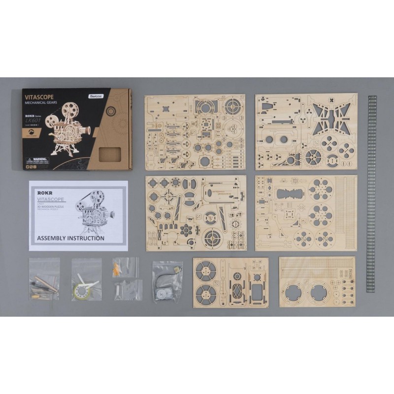 Vitascope Filmprojector, Houten modelbouw, Rokr