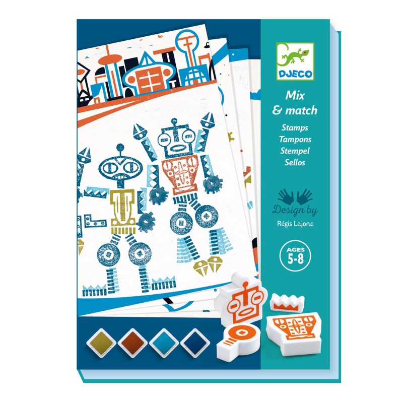 Djeco - Mix & Match Stamps Alien robots