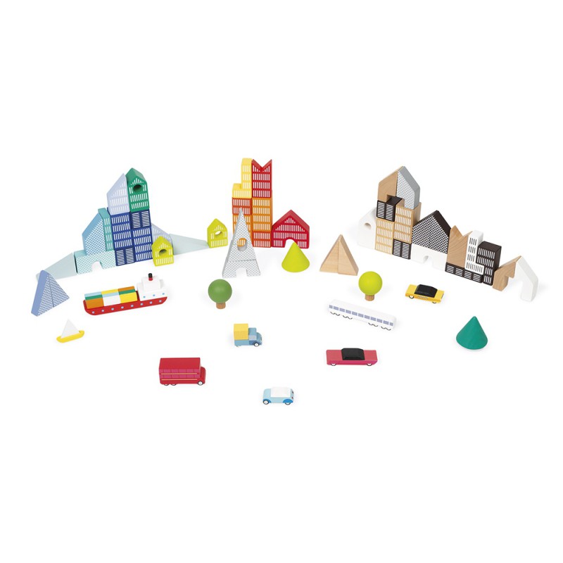Janod, Blokken met puzzel - De Stad
