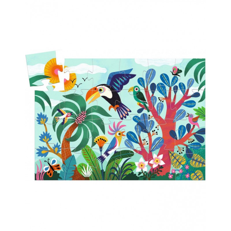 Djeco - Silhouette Puzzel: Coco de Toekan