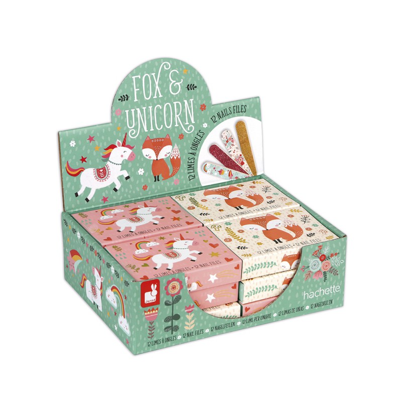 Janod, Jolie Papeterie - Nagelvijltjes Vos en Eenhoorn 2 assorti