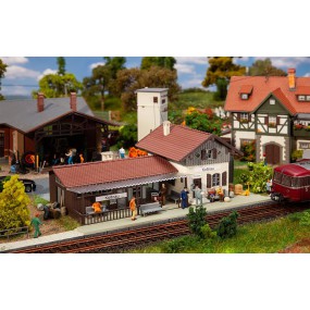 Faller Klein station, incl verlichting, HO 1:87