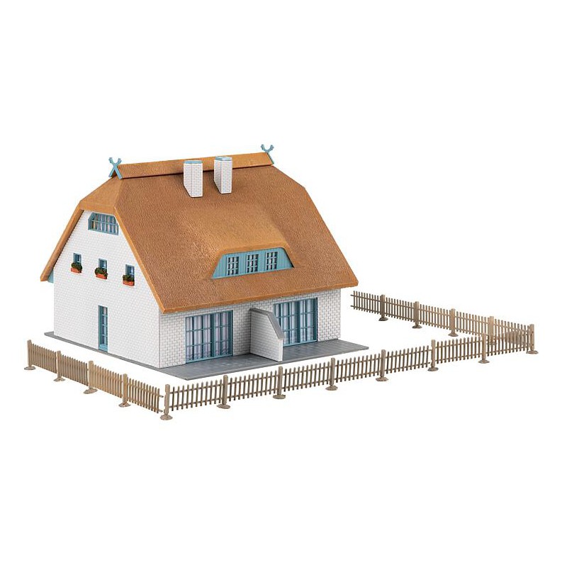 Faller Huis met rieten dak, HO 1:87