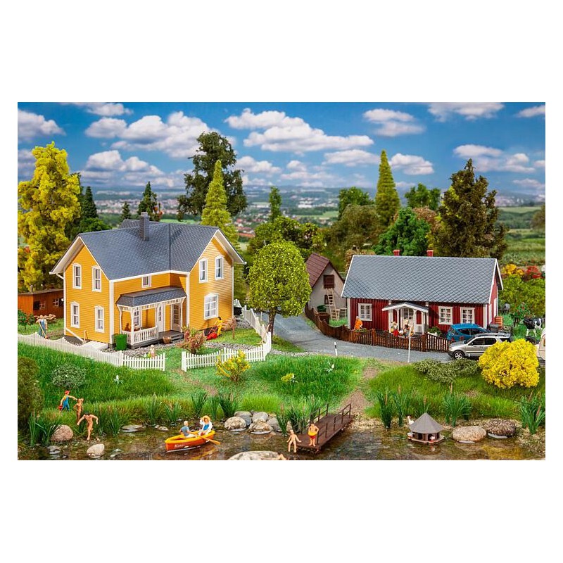 Faller, 2 Zweedse huizen, 1:87 H0