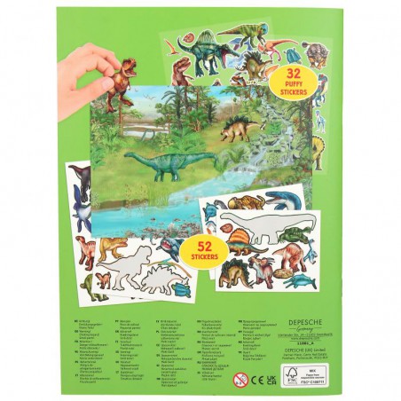 Dino World Stickerboek met puffy stickers