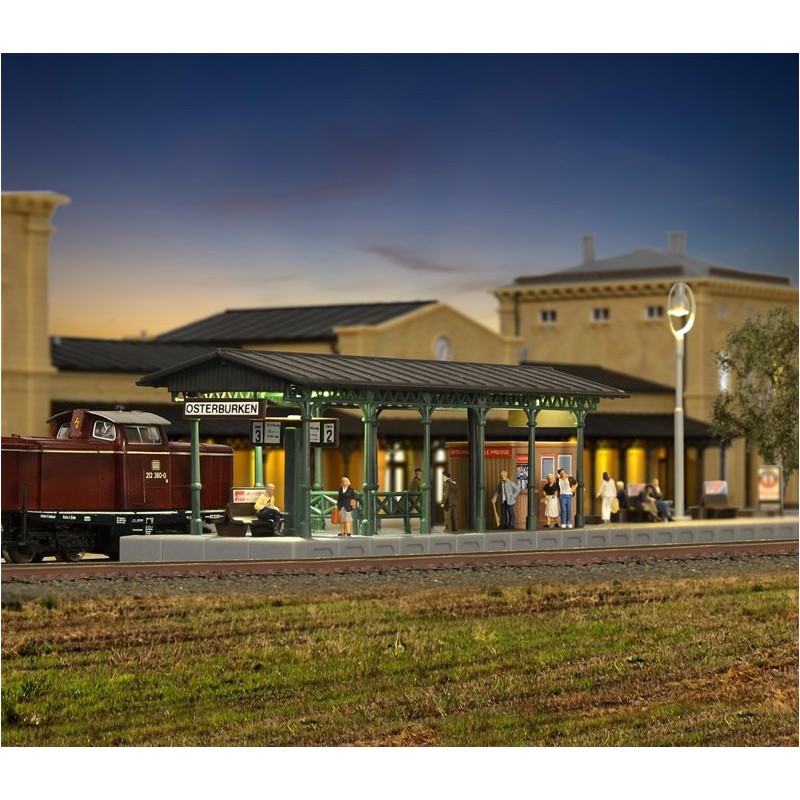 Kibri Perron met LED-verlichting, N 1:160