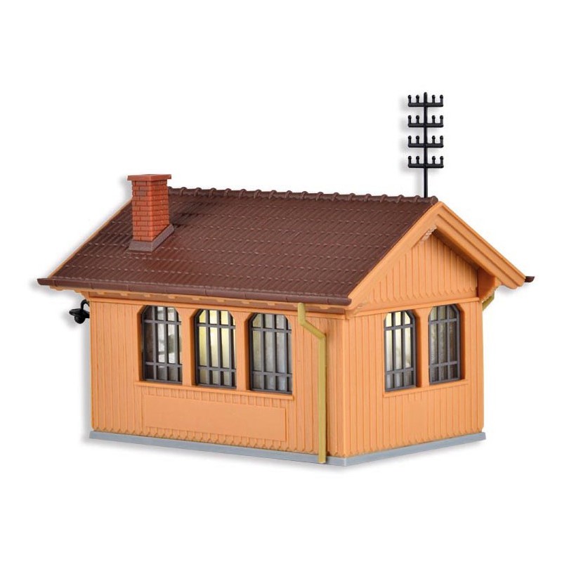Kibri Baanwachtershuisje met LED verlichting, HO 1:87