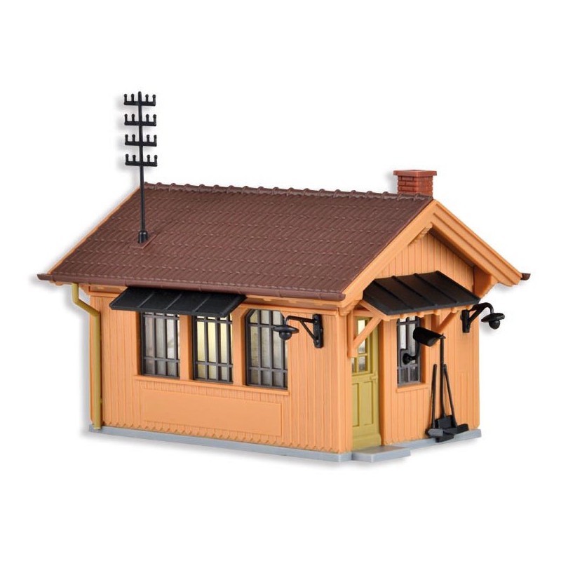 Kibri Baanwachtershuisje met LED verlichting, HO 1:87