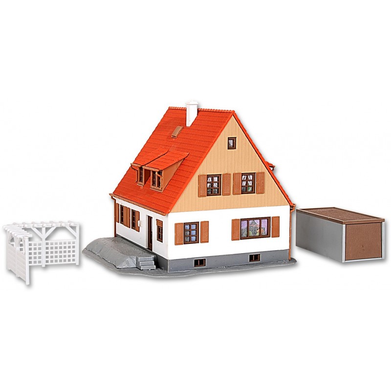 Kibri Woonhuis met terras, garage en pergola, HO 1:87