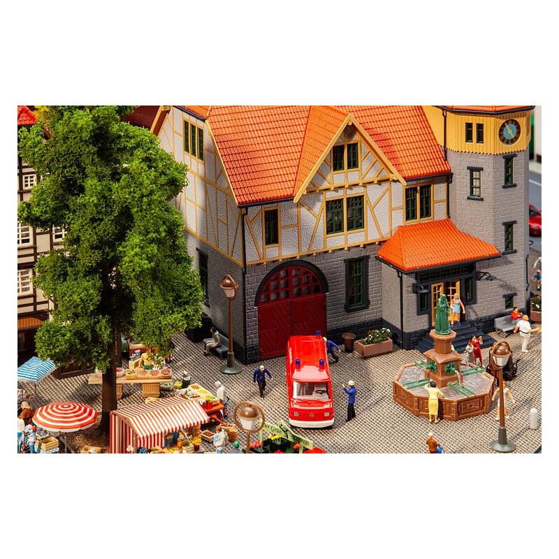 Faller, Gemeentehuis met brandweergarage, 1:87 H0