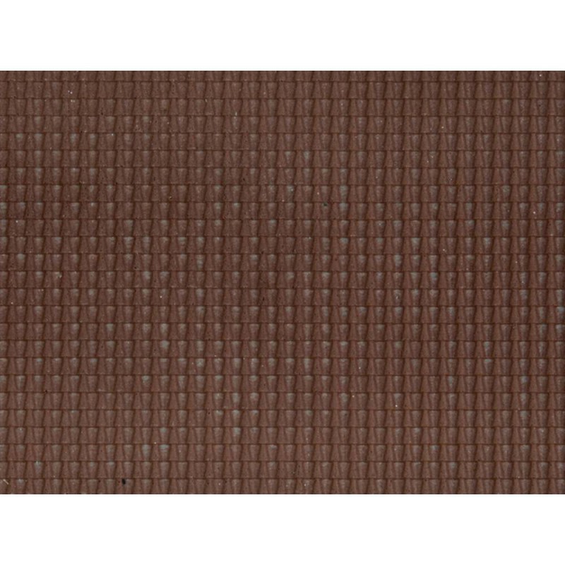 3D structuurfolie dakpannen, donkerrood,  Noch