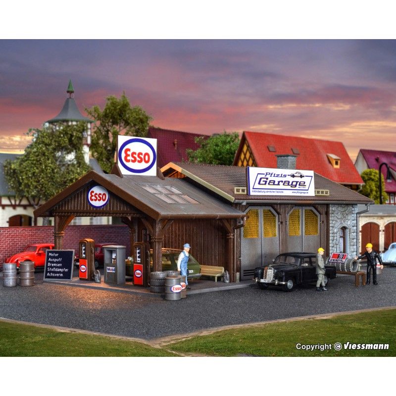 Vollmer, Garage met tankstation, HO 1:87