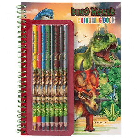 Dino World kleurboek met potloden
