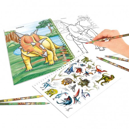 Dino World kleurboek met potloden