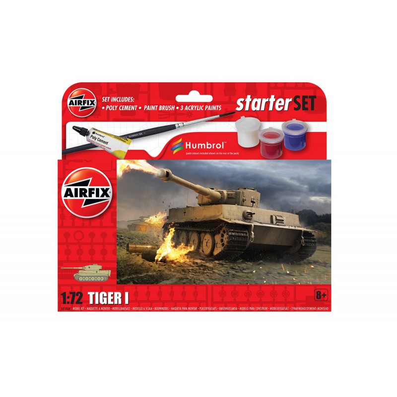 Tiger 1 1:72, Starter set, Airfix