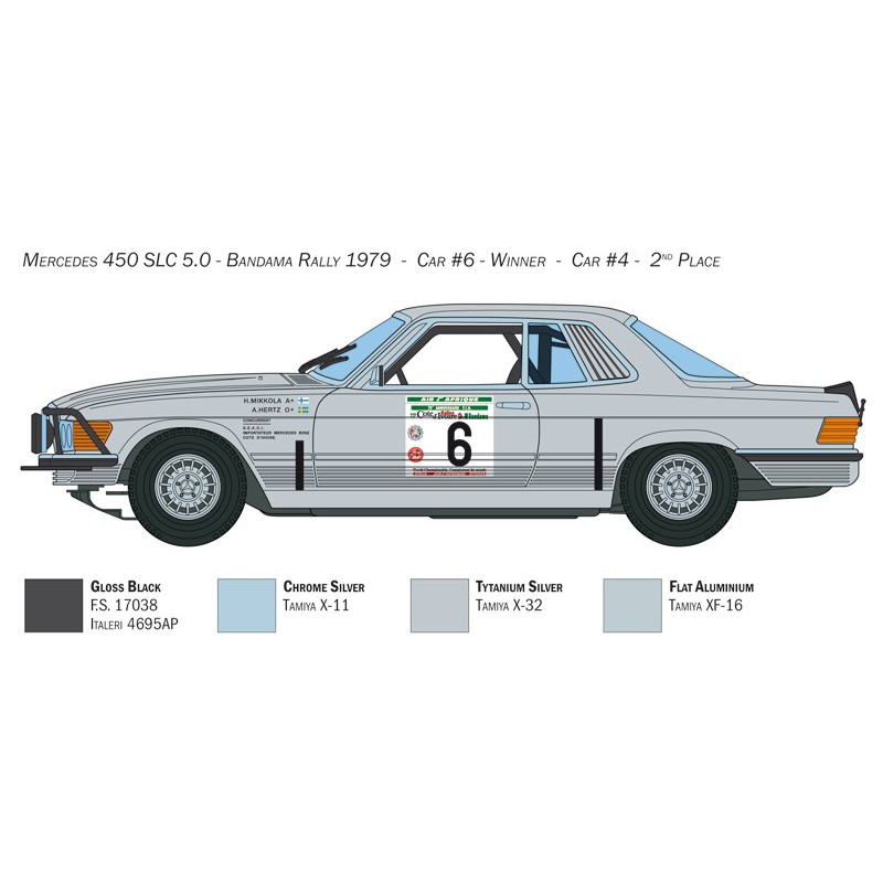 Mercedes-Benz 450SLC Rallye Bandama 1979 1:24, Italeri