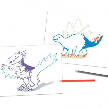 Dino World stip naar stip kleurboek MINI DINO