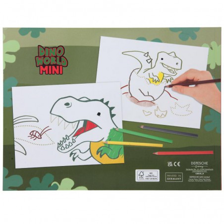 Dino World stip naar stip kleurboek MINI DINO