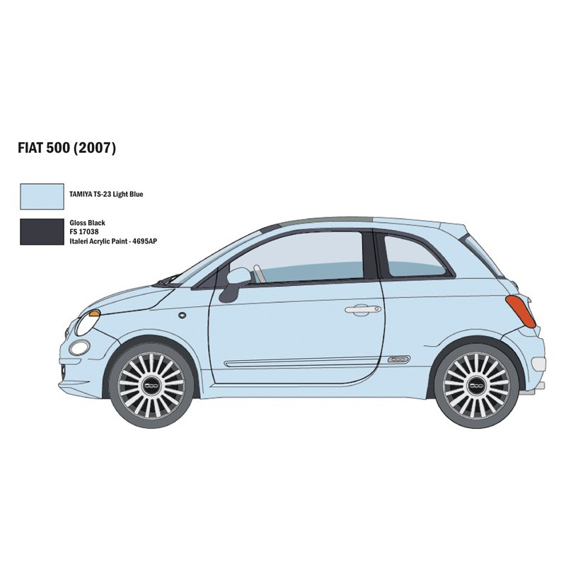 FIAT 500 (2007) 1:24, Italeri
