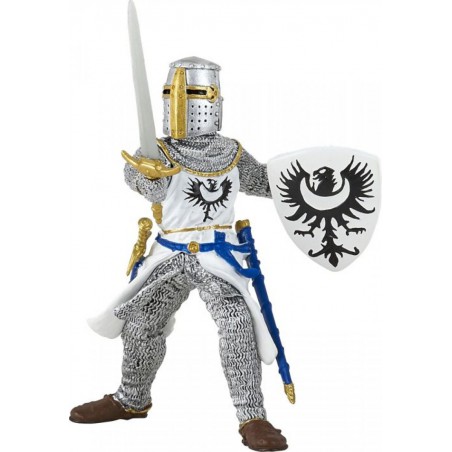 Papo 39946 Ridder wit met zwaard en schild