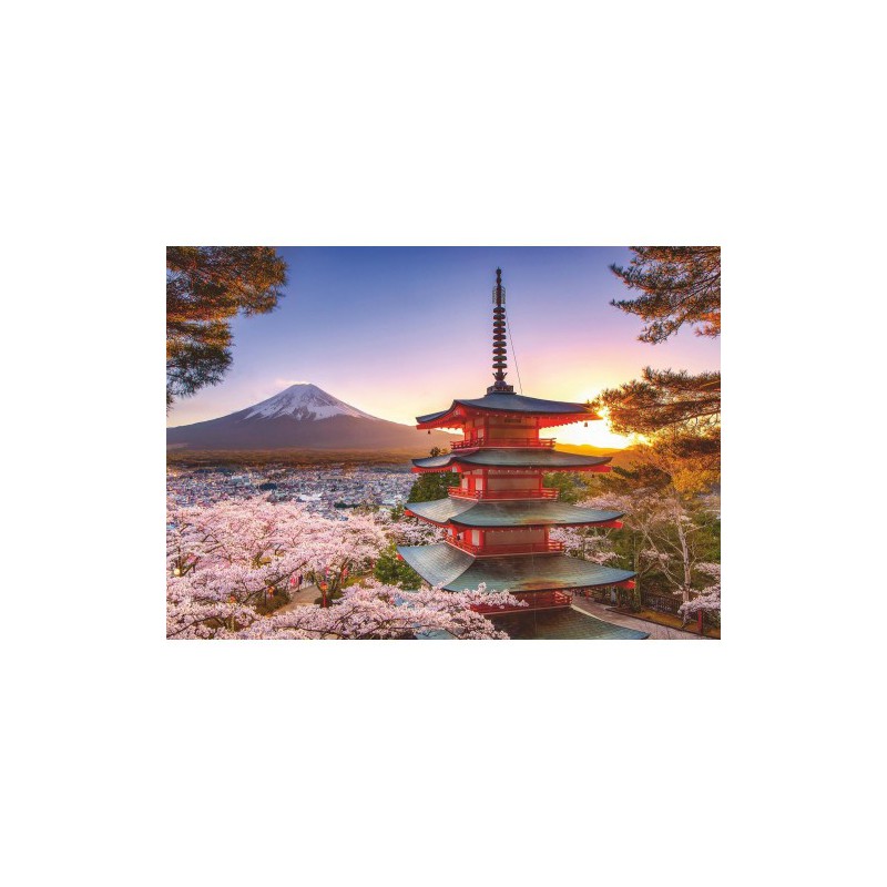 Kersenbloesem bij mount Fuji, 1000 stukjes Ravensburger
