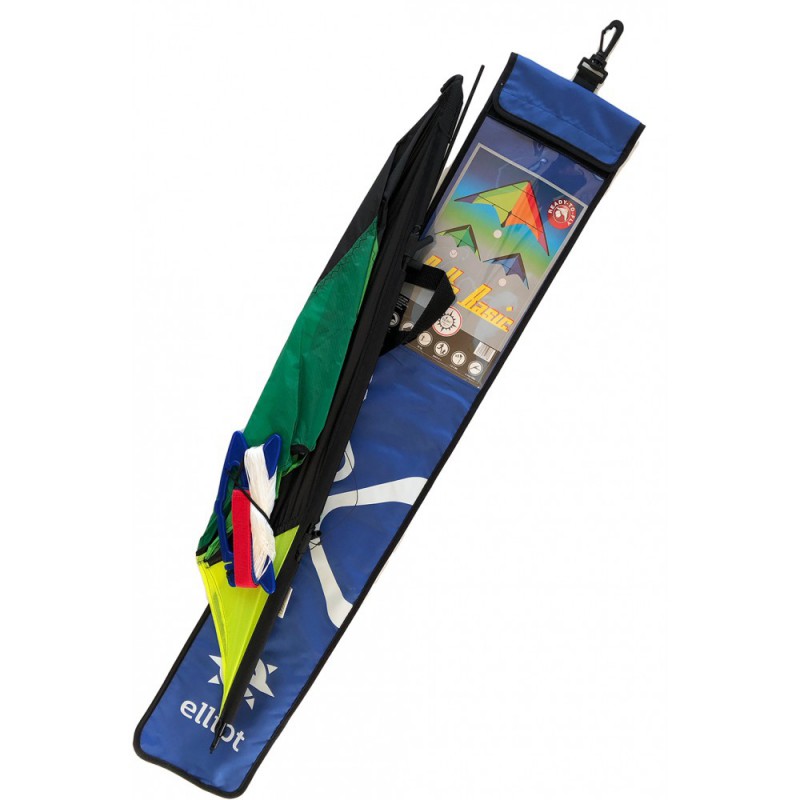 Delta stunt vlieger, 117*59cm Blauw/Zwart, Elliot