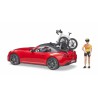 Bruder - Auto Roadster met Wielrenner Bruder - Auto Roadster met Wielrenner