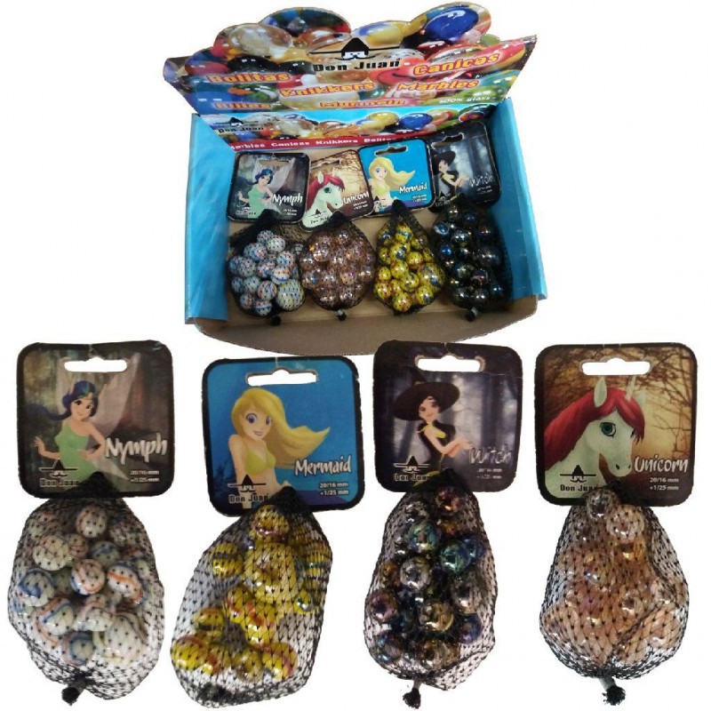 Knikkers - Mermaid-Nymph-Unicorn-Witch, Assorti