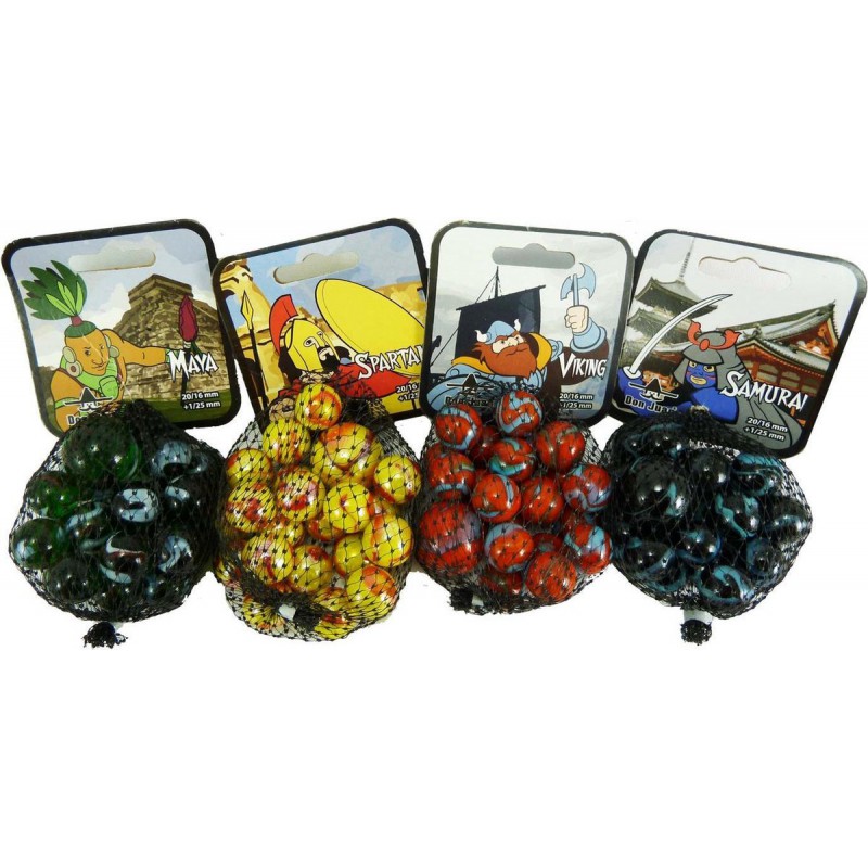 Knikkers - Mayan-Samurai-Spartan-Viki, Assorti