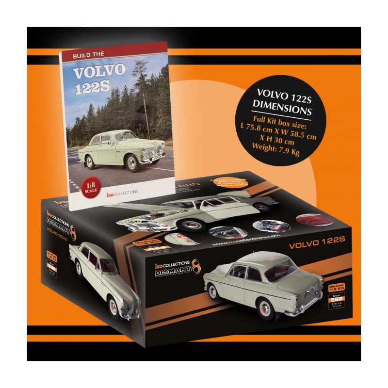 Volvo 122S 1:8 Metaal, Diamant 8, Ixo Collections