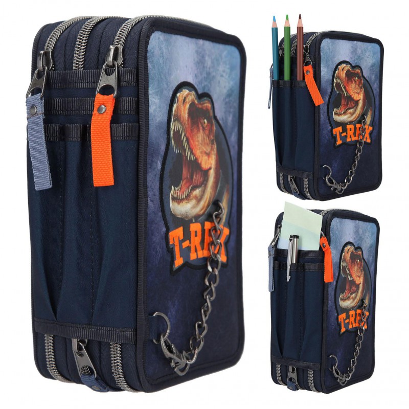 Dino World 3-vaks Etui T-Rex, Depeche