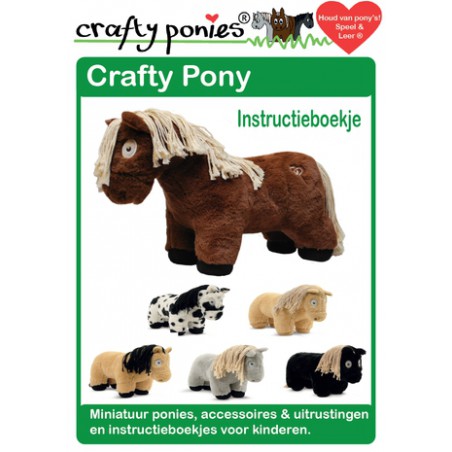 Crafty Ponies - Paarden Knuffel, Zwart