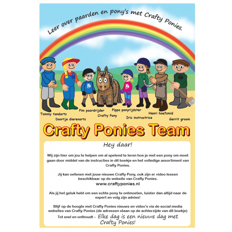 Crafty Ponies - Paarden Knuffel, Grijs