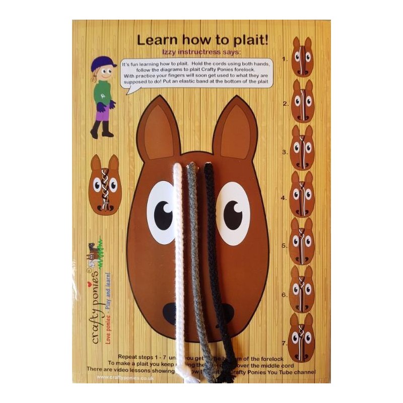Crafty Ponies - vlechtbord manen en staart