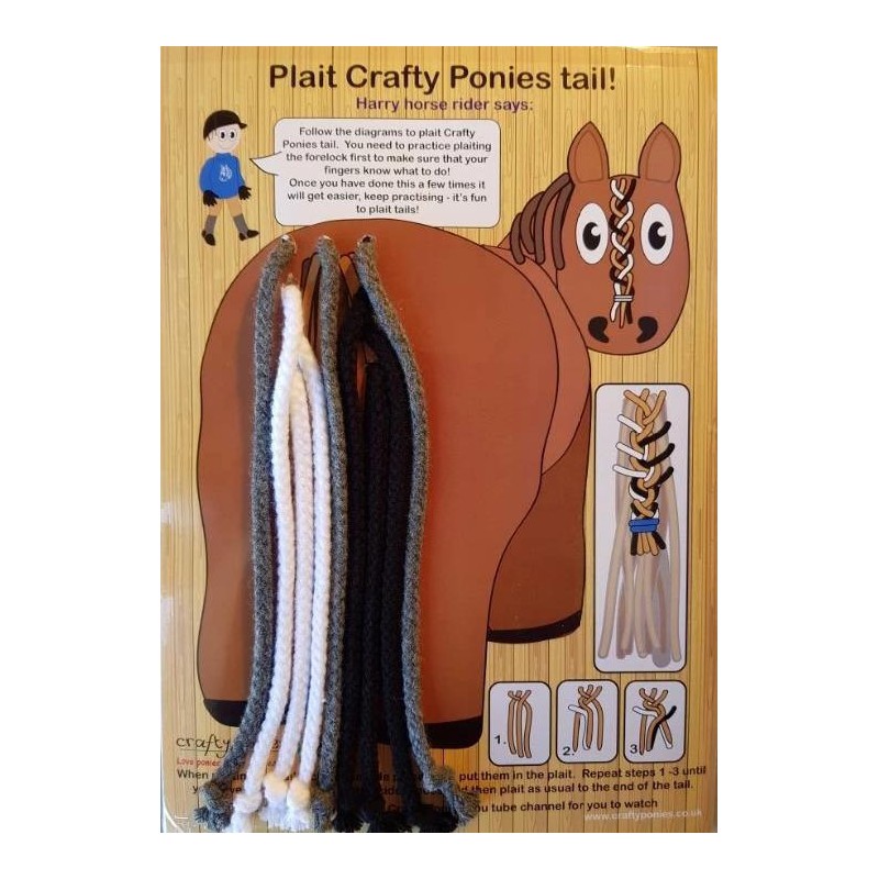 Crafty Ponies - vlechtbord manen en staart