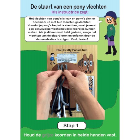 Crafty Ponies - vlechtbord manen en staart