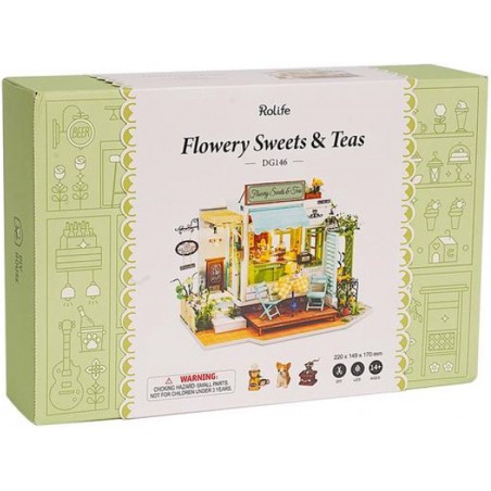 Flowery sweets and teas, Diy Robotime Miniature House