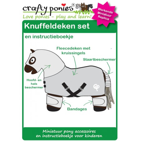 Crafty Ponies - Knuffeldeken Set Geblokt