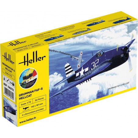 Grumman F6F-5 Hellcat 1:72 Starter Kit, Heller