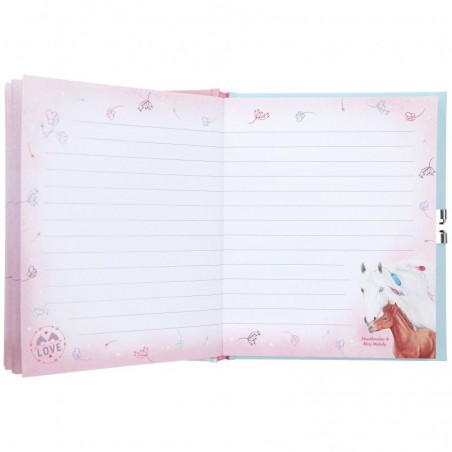 Miss Melody  dagboek met stickers roze, Depesche