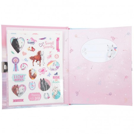 Miss Melody  dagboek met stickers roze, Depesche